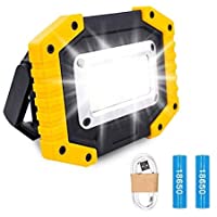 Los mejores  - Lambony Luces de Trabajo LED Recargables 30W- Luz de Seguridad con Batería de 3 Modos- Luces COB para Exteriores…